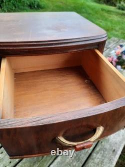 Antique Art Deco Small Wood Cabinet or Nightstand 1930s