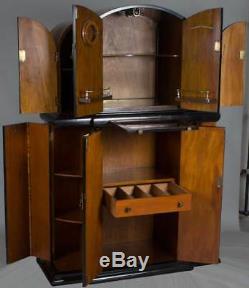 Antique Art Deco Style Large Bar Liquor Cabinet Cocktail Drinks Cupboard