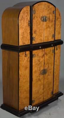 Antique Art Deco Style Large Bar Liquor Cabinet Cocktail Drinks Cupboard