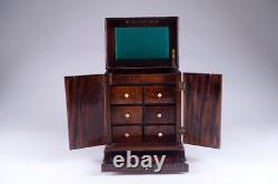 Antique BLACK forest wood carving cabinet drawers rare 19thc Germany