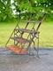 Antique Bakers Rack Cast Iron Leg Industrial Wood Shelf Clothing Rack Vintage