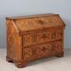 Antique Baroque Flap Cabinet Walnut Maple Italy Xviii Century Original