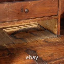 Antique Baroque Flap Cabinet Walnut Maple Italy XVIII Century Original