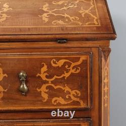 Antique Baroque Flap Cabinet Walnut Maple Italy XVIII Century Original