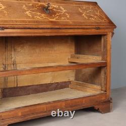 Antique Baroque Flap Cabinet Walnut Maple Italy XVIII Century Original