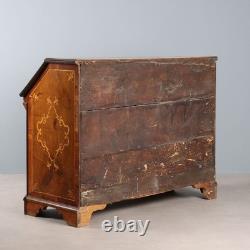 Antique Baroque Flap Cabinet Walnut Maple Italy XVIII Century Original