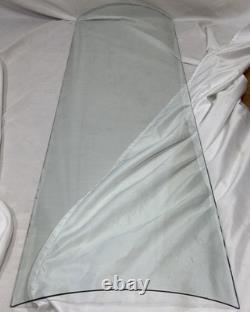 Antique Bent Curved Wavy Glass Replacement Panel For China Cabinet Door 39.25#D