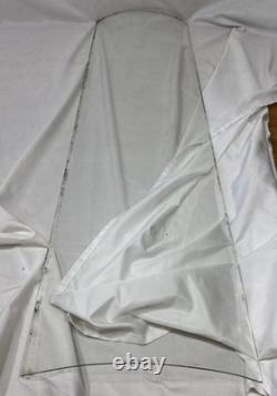 Antique Bent Curved Wavy Glass Replacement Panel For China Cabinet Door 44-1/8C