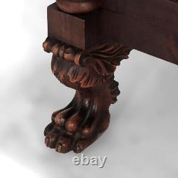 Antique Berkey & Gay Flame Mahogany Breakfront with Carved Paw Feet circa 1930