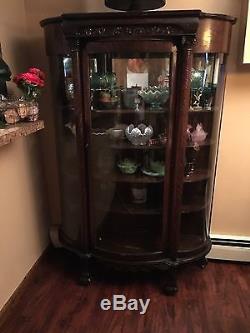 Antique Beveled Curio Cabinet