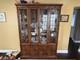 Antique Breakfront China Cabinet Two-piece Hutch Display Case Local Pickup Only