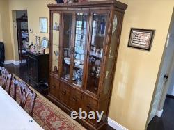 Antique Breakfront China Cabinet Two-Piece Hutch Display Case Local Pickup Only