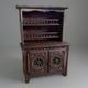 Antique Breton Miniature Buffet Au Deux Corps Cabinet, C1900