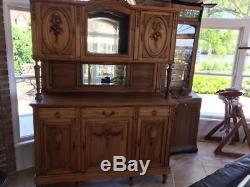 Antique Buffet Hutch Sideboard Cabinet