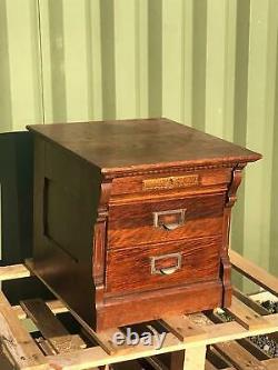 Antique By Wabash Oak Desktop Filing Cabinet Drawers