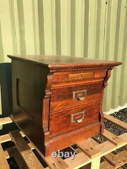 Antique By Wabash Oak Desktop Filing Cabinet Drawers