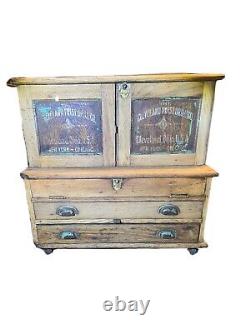 Antique'CLEVELAND TWIST DRILL CO.' 93-Drawer Apothecary Cabinet, circa 1920's