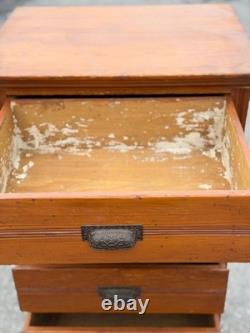 Antique COUNTRY STORE cabinet 6 drawers collectors hardware 1890 country piece