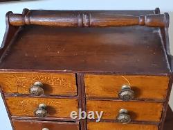 Antique CREMO Tobacco Salesman/counter Cabinet 10 Drawer Chest, Spice Style