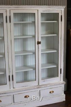 Antique Cabinet 1920's Lab CupboardPaintedDistressedBarnPrimitiveRustic