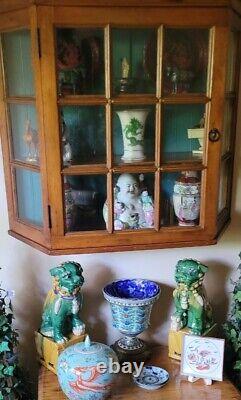 Antique Cabinet 3 Shelf Glass Case