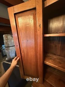 Antique Cabinet Wood Cupboard Possible 1800s Unmodified