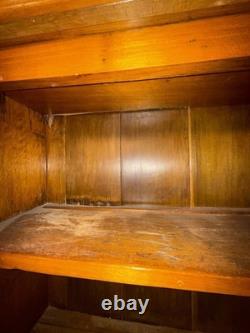 Antique Cabinet Wood Cupboard Possible 1800s Unmodified