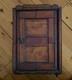 Antique Carved Walnut, Mahogany Tramp Art Wall Cabinet 1900-1930, 22x 15 X 7