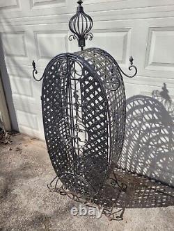Antique Cast / Wrought Iron Wine Cabinet 67 Inches