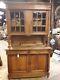 Antique Cherry Hickorycupboard China Cabinet Stepback Cupboard Beveled Glass