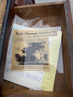 Antique Cherry corner cupboard cabinet provenance original 1820 farm house pa