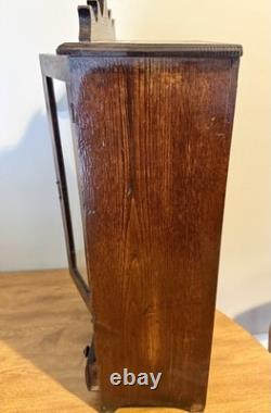 Antique Child's Toy China Cabinet 22x 12x6.25 With Drawers & Glass Doors