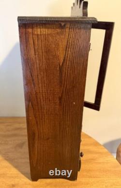 Antique Child's Toy China Cabinet 22x 12x6.25 With Drawers & Glass Doors