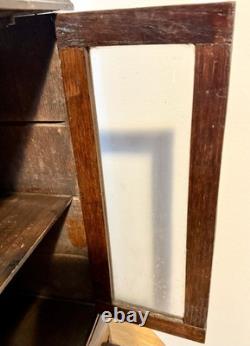 Antique Child's Toy China Cabinet 22x 12x6.25 With Drawers & Glass Doors