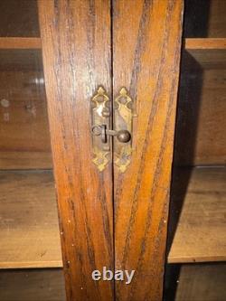 Antique Child's Toy China Cabinet 26.5x14x7.5 Tall With Drawers & Glass Doors