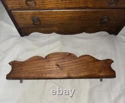 Antique Child's Toy China Cabinet 26.5x14x7.5 Tall With Drawers & Glass Doors