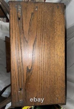 Antique Child's Toy China Cabinet 26.5x14x7.5 Tall With Drawers & Glass Doors