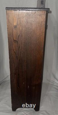 Antique Child's Toy China Cabinet 26.5x14x7.5 Tall With Drawers & Glass Doors