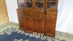 Antique China Cabinet Breakfront Mahogany Antique