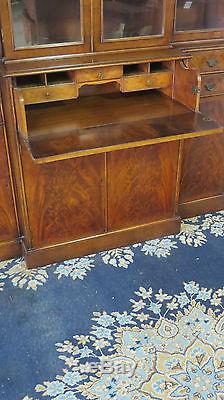 Antique China Cabinet Breakfront Mahogany Antique