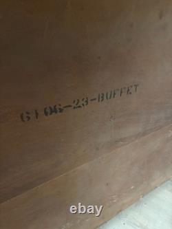 Antique China Cabinet Hutch Buffet Two-Piece Glass / Wood Set