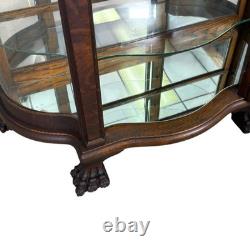 Antique China Cabinet, Victorian, Serpentine Glass, Horner Style #22661