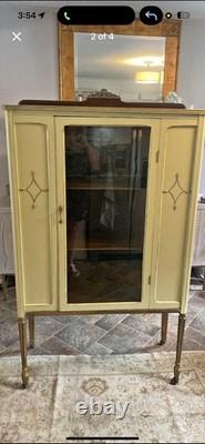 Antique China cabinet Vignette Genuine French Hand Painted with Ormolu