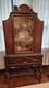 Antique China Curio Cabinet Showers Furn. Co. 1868 Medallion Hutch Wood Orig. Glass