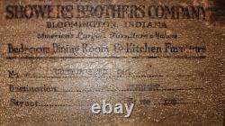 Antique China curio cabinet Showers Furn. Co. 1868 medallion hutch wood orig. Glass