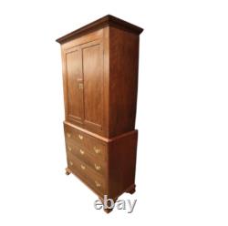 Antique Chippendale Cherry Linen press period cupboard cabinet 1790 restored