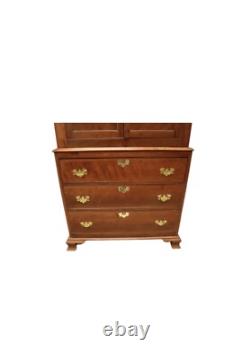 Antique Chippendale Cherry Linen press period cupboard cabinet 1790 restored