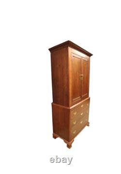 Antique Chippendale Cherry Linen press period cupboard cabinet 1790 restored