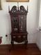 Antique Chippendale Style Mahogany Display Cabinet Small
