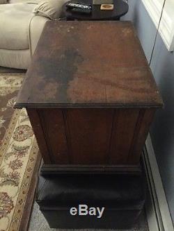 Antique Clark Spool 4 Drawer Miles End Spool Cotton Cabinet